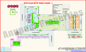 Layout Plan of BPTP Park Floor-I in Faridabad