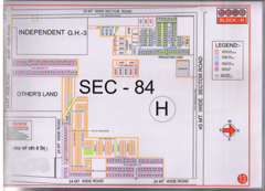 Map Of H Block of BPTP Parklands