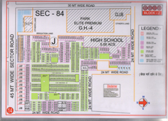 Map Of J Block of BPTP Parklands