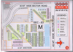 Map Of M Block of BPTP Parklands