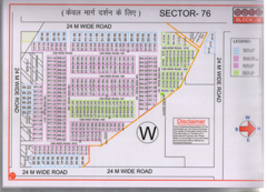 Map Of W Block of BPTP Parklands