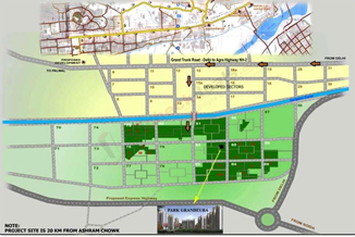 Loaction Map of BPTP Grandeura Faridabad